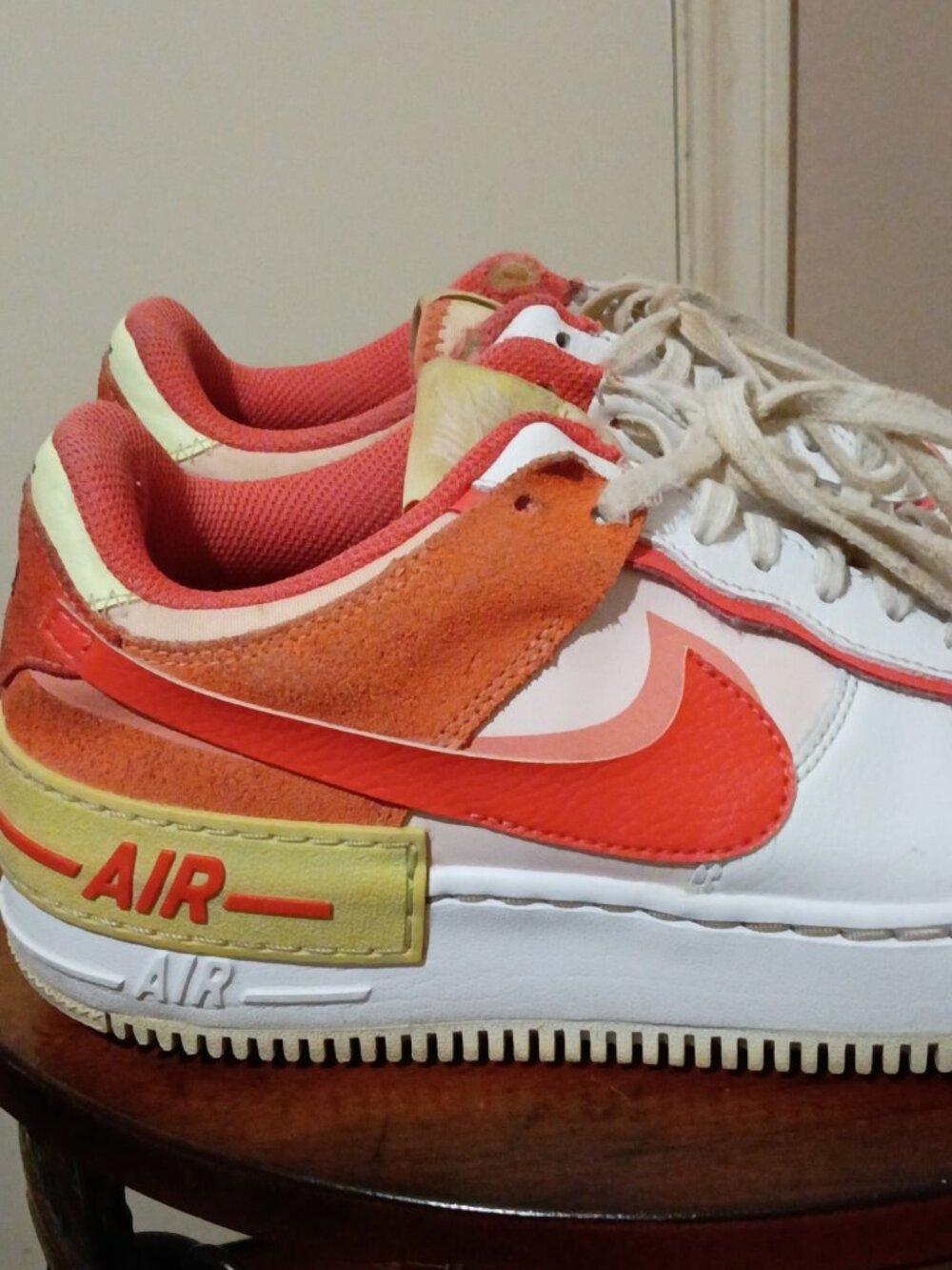 Nike Air Force 1 Shadow White Magic Ember Shoes CI0919-110 Women's Size 8.5 - Picture 4 of 13